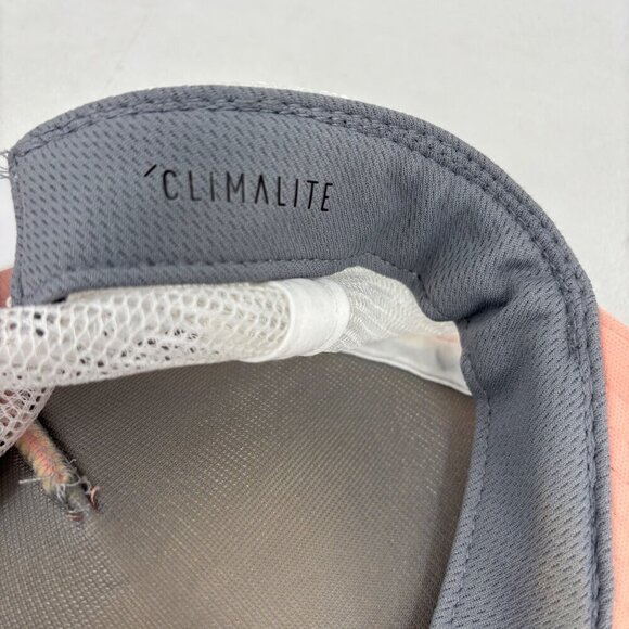 Adidas Snapback Baseball Cap Womens One Size Three Stripe Life Trucker Cap Peach - Picture 8 of 8